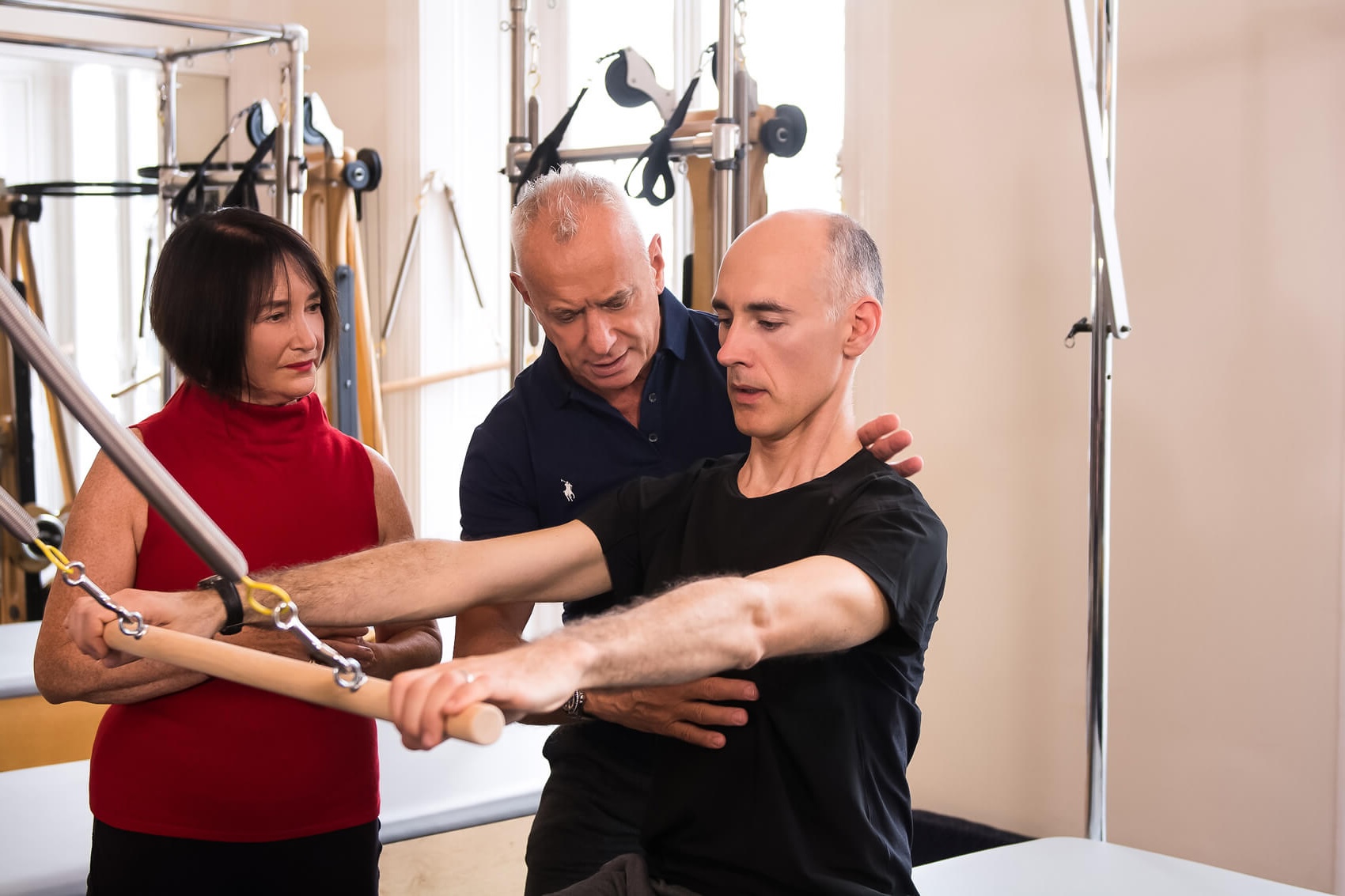 Trevor Blount providing expert one-to-one Pilates instruction in his South Kensington studio
